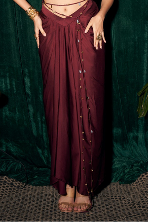 BURGUNDY SKIRT