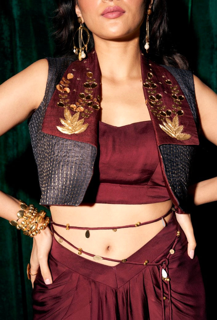 BURGUNDY BLOUSE