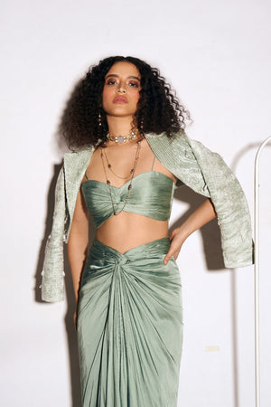 TEAL VELVET SET