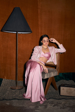 BLUSH VELVET SET
