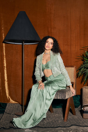 TEAL VELVET SET