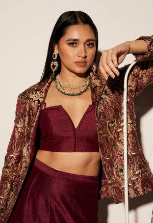 WINE BLOUSE
